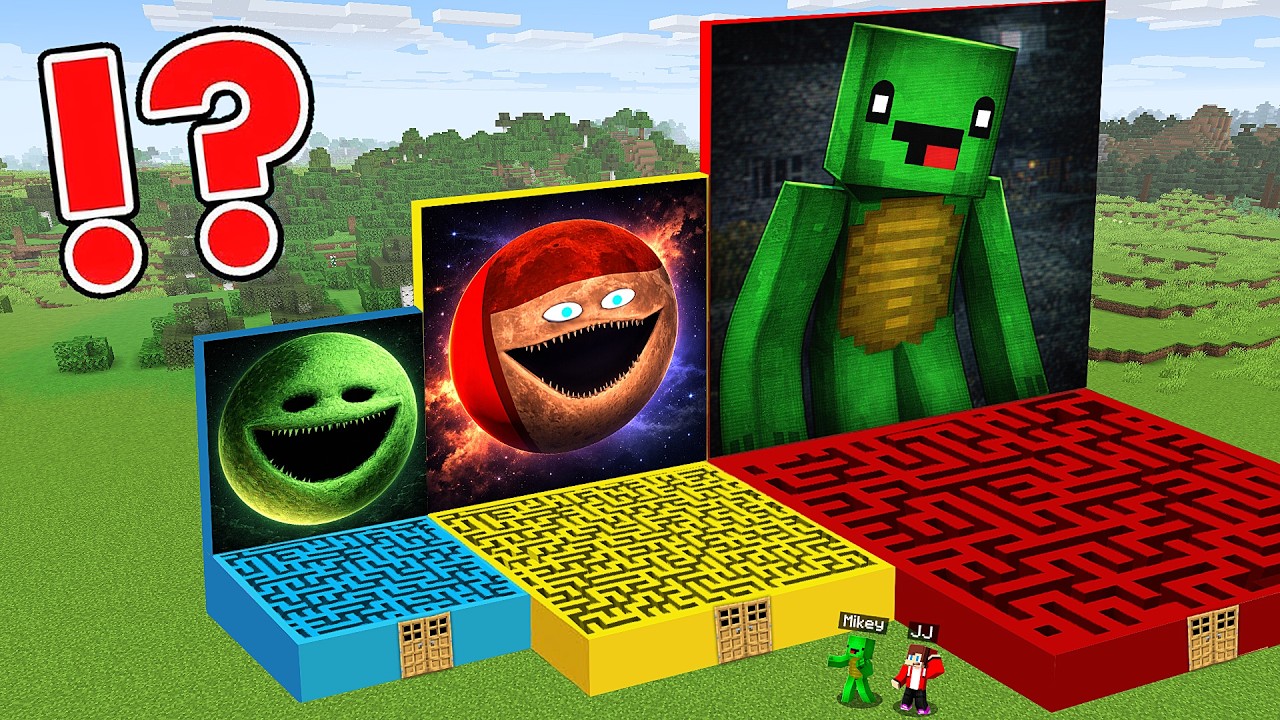 WHAT IS INSIDE THIS HUGE MAZE JJ and Mikey in Minecraft - Maizen
