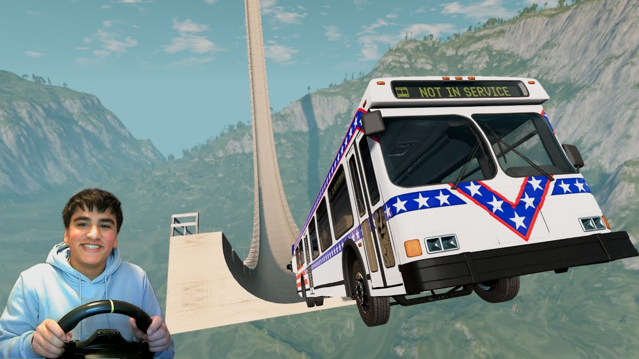 BeamNG Ramp تحدي القفز من ال