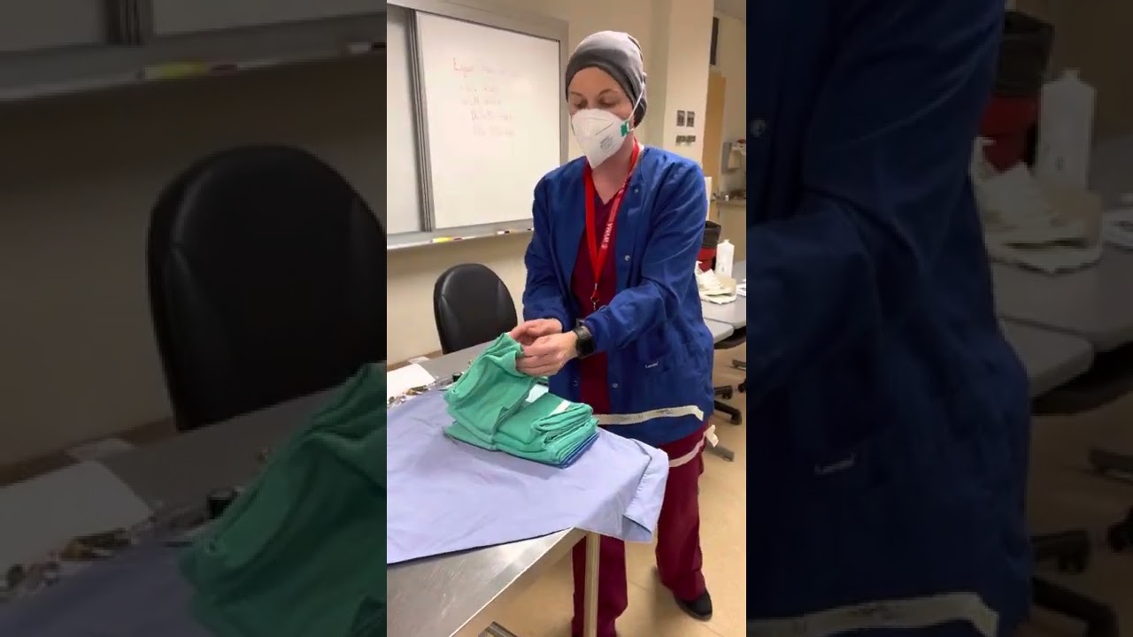 Draping a patient- towels drapes