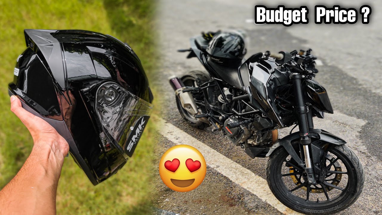 New Helmet for Grey Hurricane | SMK Typhoon Gloss Black | Duke 390