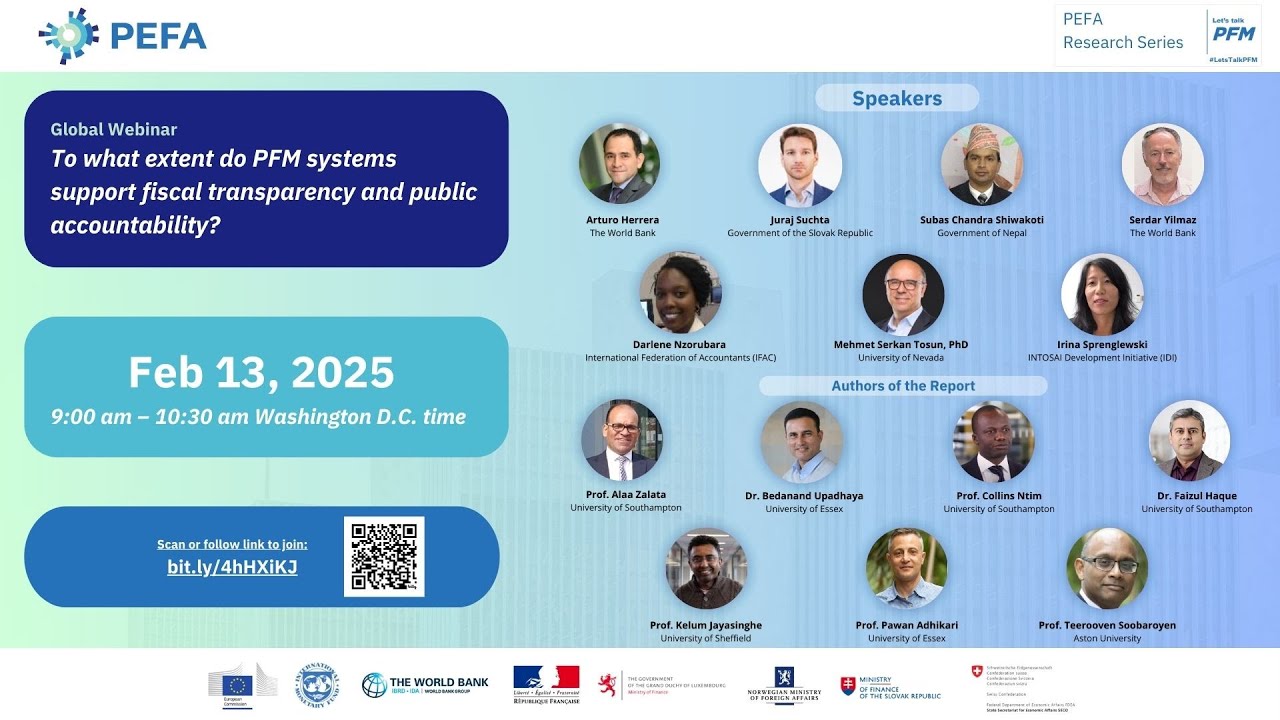Webinar: To what extent do PFM systems support fiscal transparency and public accountability?