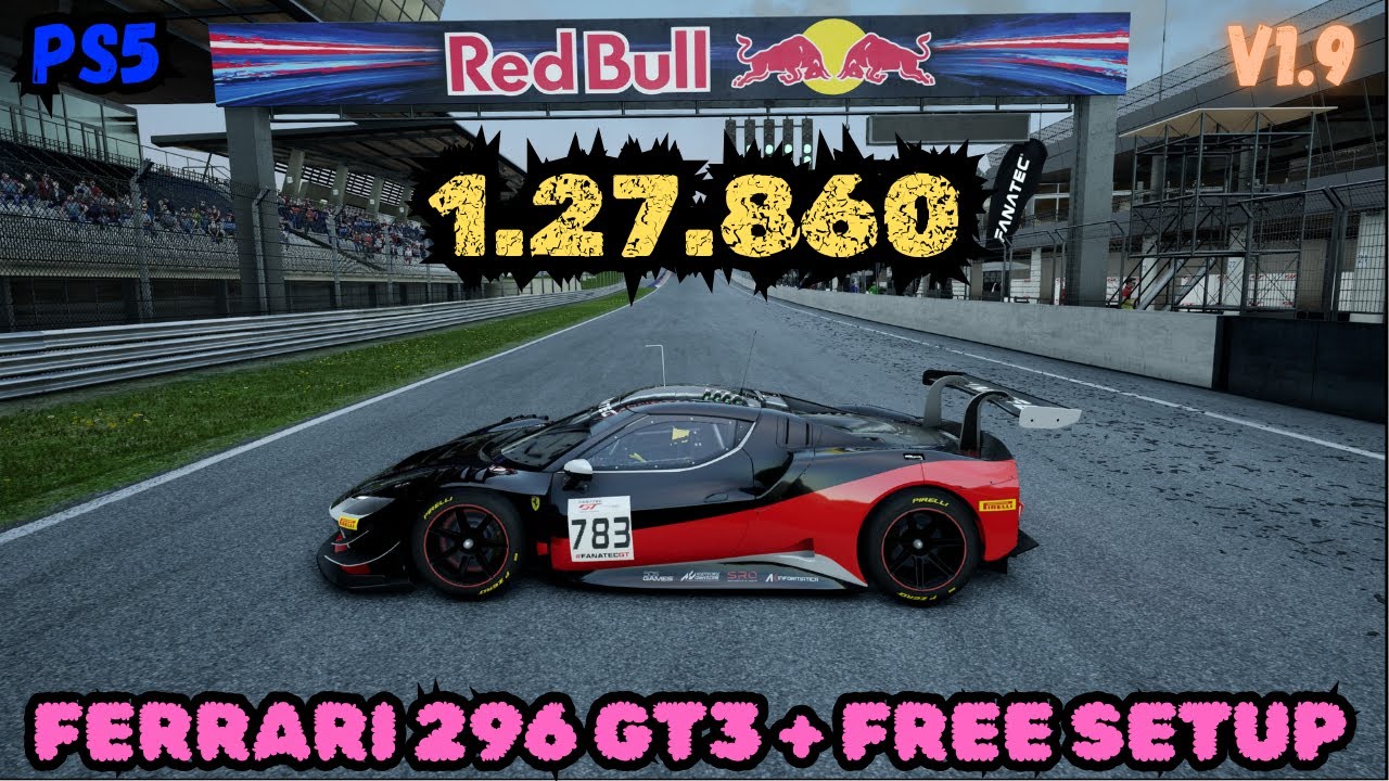 ACC PS5 | RED BULL RING 1.27.860 | FERRARI 296 GT3 + FREE SETUP | V1.9