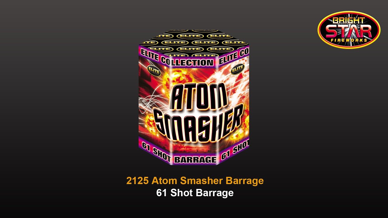 Bright Star Fireworks - 2125 Atom Smasher 61 Shot Elite Barrage