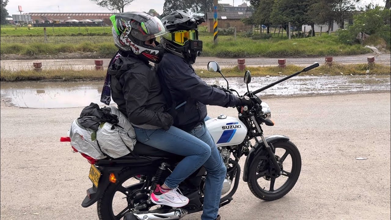 Viajando en Suzuki AX4 100 ABS | ON y OFF | caídas 