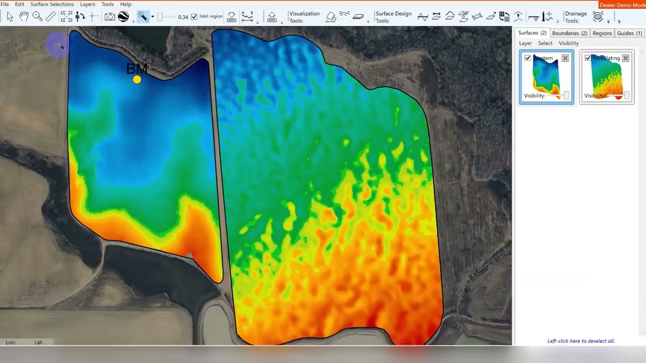Using the Surface Selection Tools in T3RRA Design