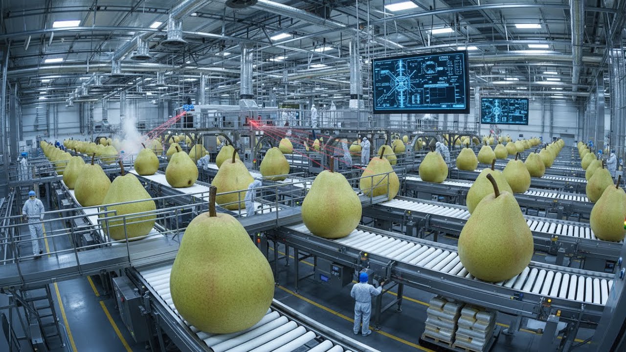 Inside the Canned Pear Factory – How Fresh Pears Become Long-Life Products (Full Process)