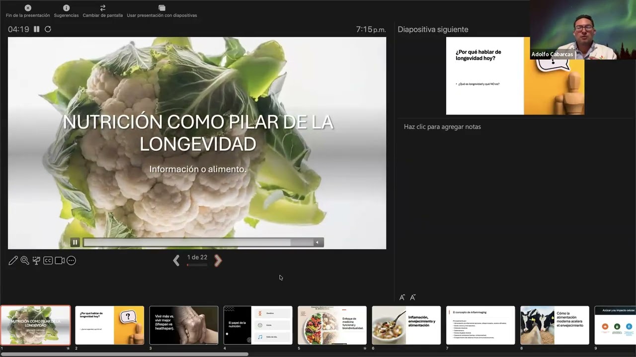 Master Class. Nutrición como pilar de la longevidad