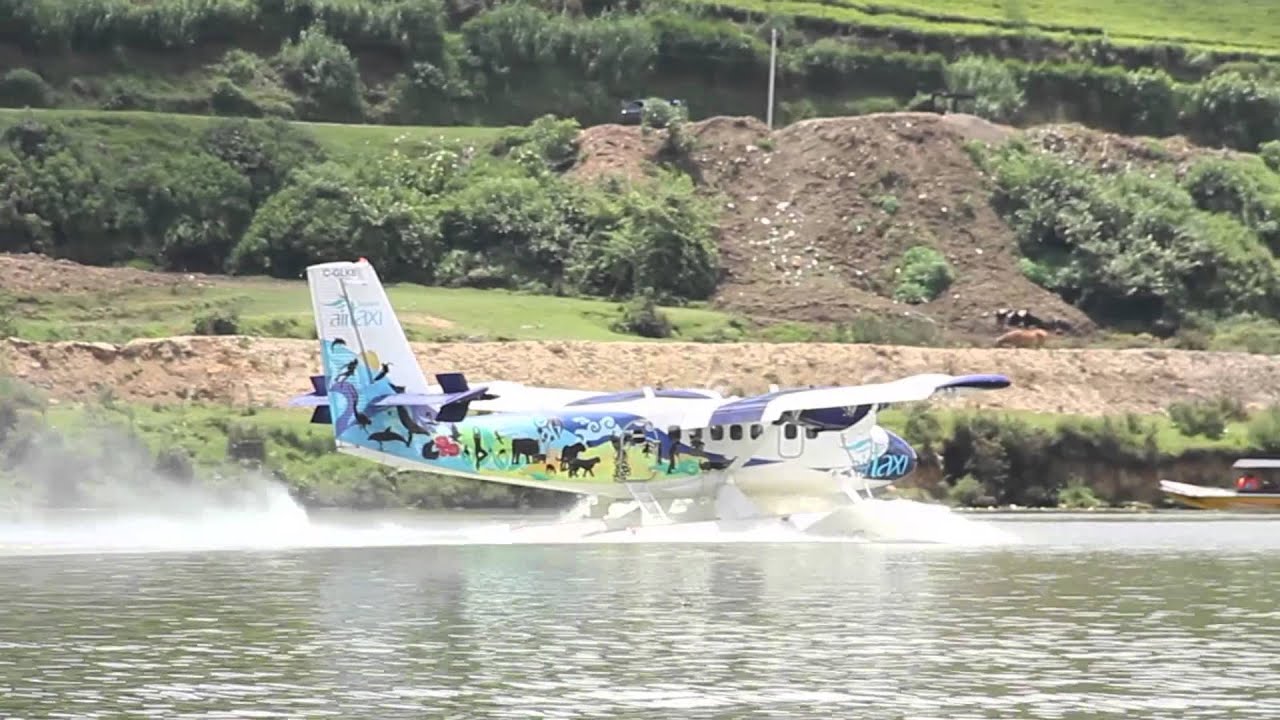 Seaplane Takeoff from Nuwara eliya,  Gregory lake, Sri Lanka