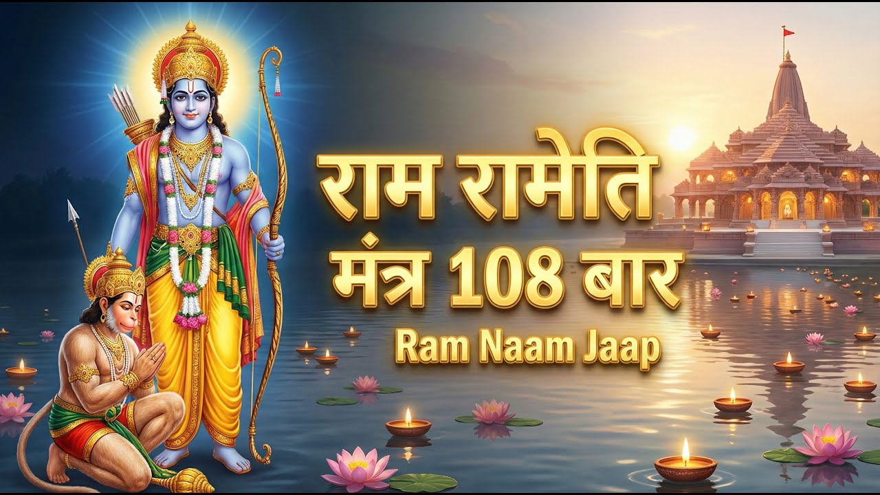 Ram Rameti Mantra 108 Times | Ram Bhajan | राम रामेति मंत्र | Ram Rameti Rameti Rame Rame Manorame
