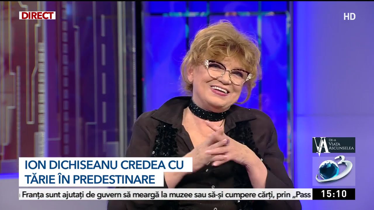Actriţa Cezara Dafinescu, despre Ion Dichiseanu: Prima noastră întâlnire a fost în urmă cu 44 de ani
