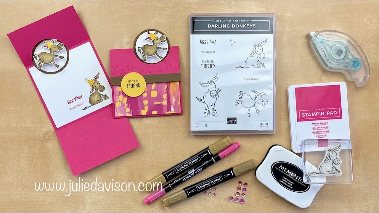 SAB Spotlight Day 2: Darling Donkeys Flap Fold Card
