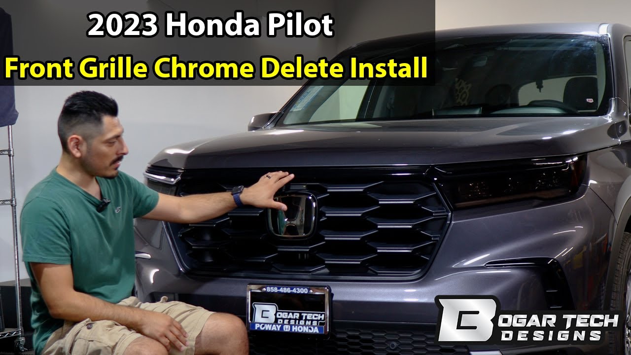Honda Pilot 2023-2025 Front Grille & Bezel Chrome Delete Install