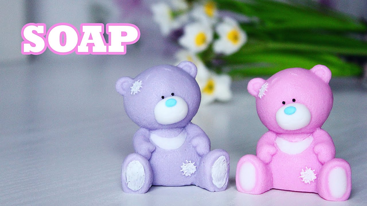 DIY: Красивые мишки из мыла ● Soap making ● Мыловарение