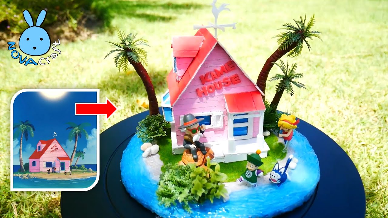 Transform Cartoon to Diorama DIY Popsicle stick Kame House Dragonball Z - NOVA Craft