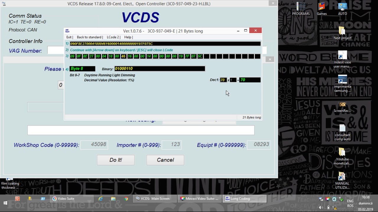 VCDS -  VW Golf 5  - DRL via Fog Lights ( fog lights only)
