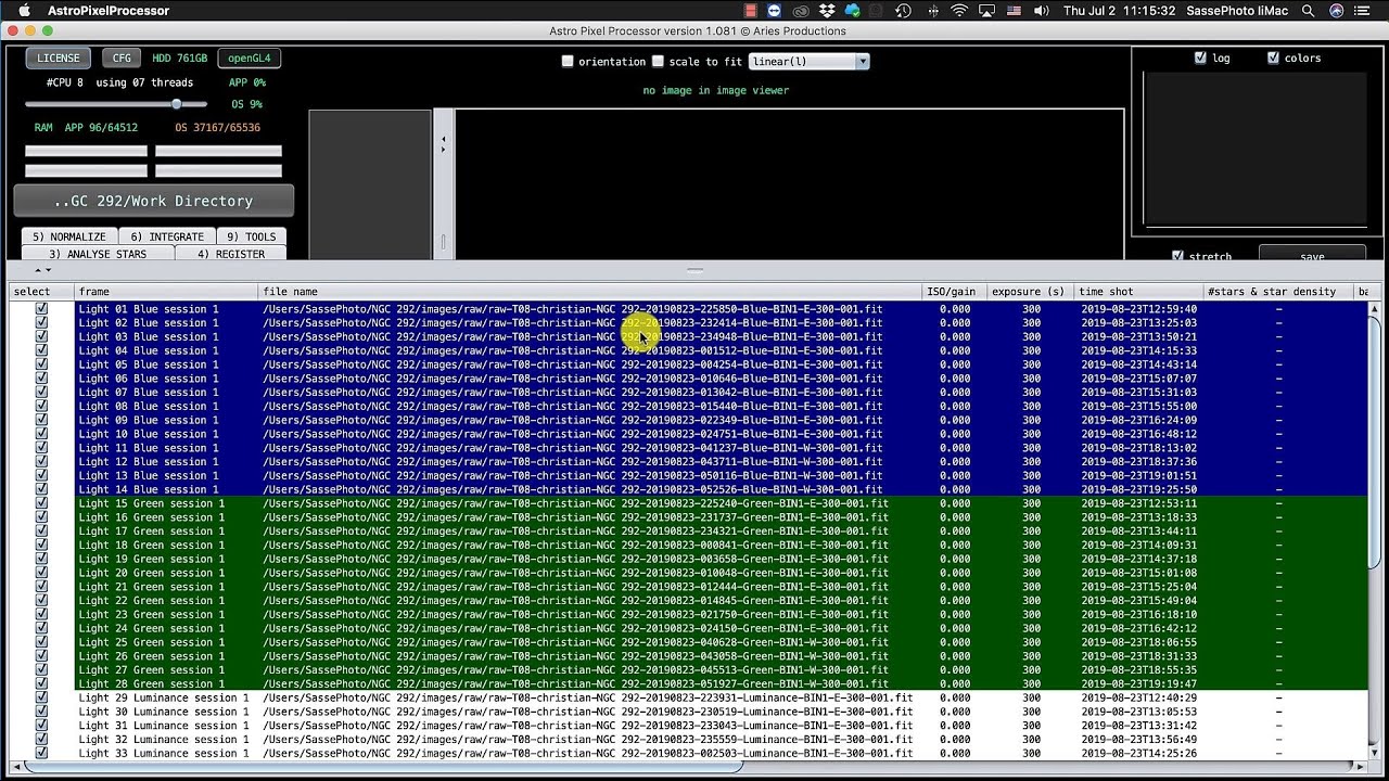 Processing LRGB in Astro Pixel Processor with APP 1.081 - Part 1