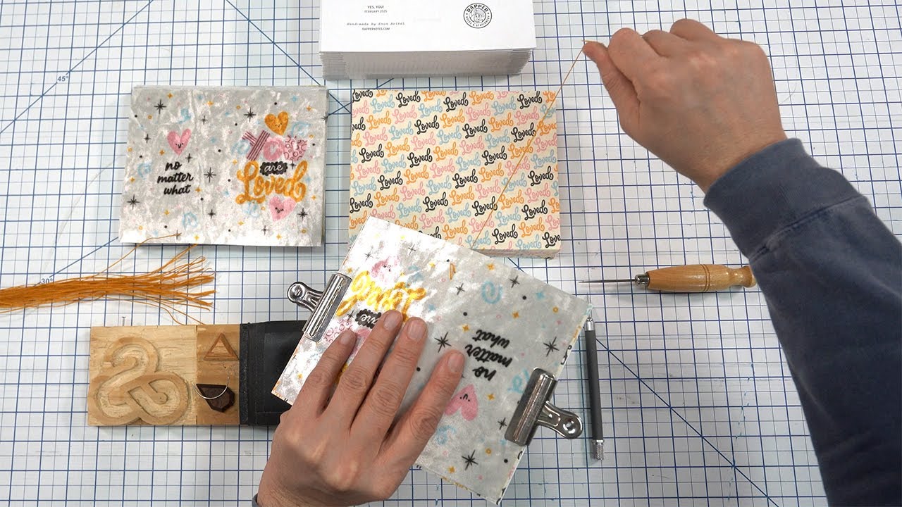 7-Minutes of ASMR Making Journals Step By Step | How-To, Uncut, No Talking