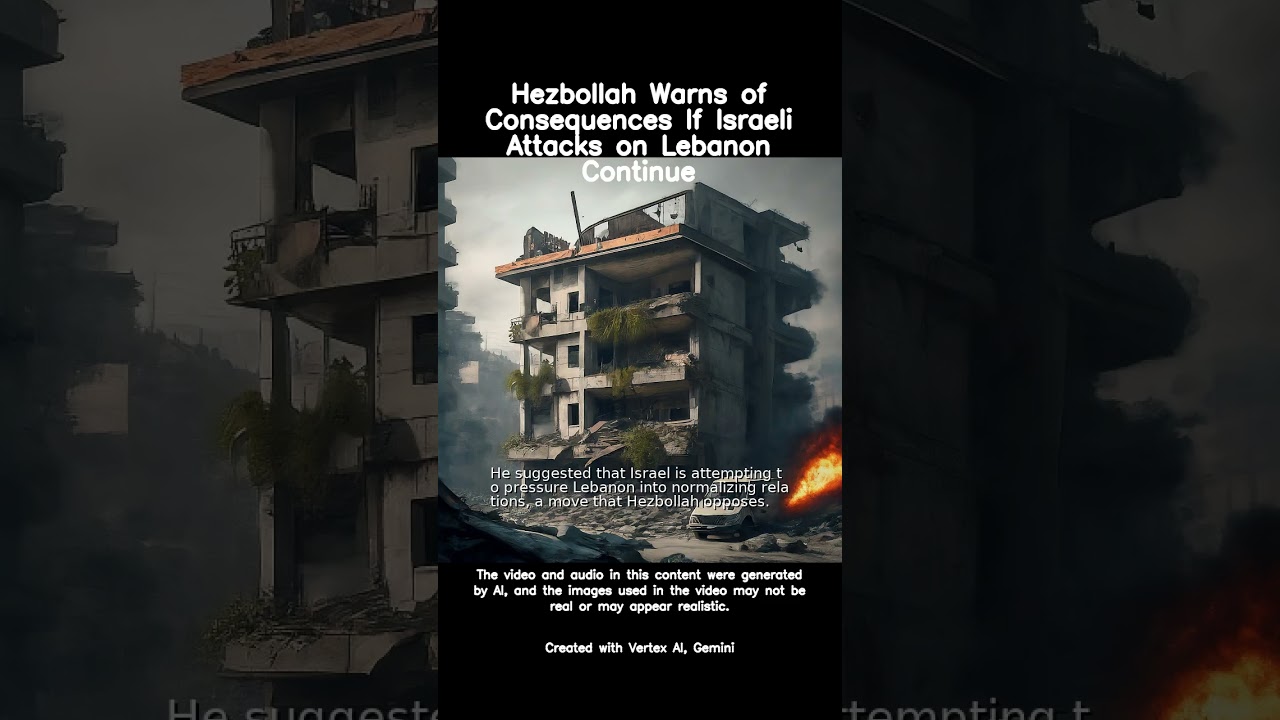 Hezbollah Warns of Consequences If Israeli Attacks on Lebanon Continue #new #shorts