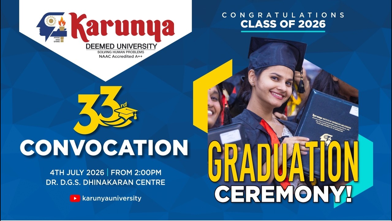 LIVE: Karunya University | 33rd Convocation Ceremony 2026 | Coimbatore