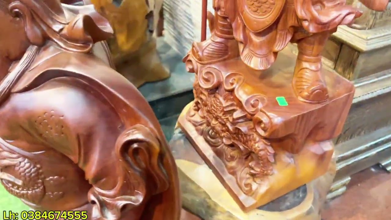 Báo giá 3 tác phẩm quan công gỗ hương đá đủ các cỡ.