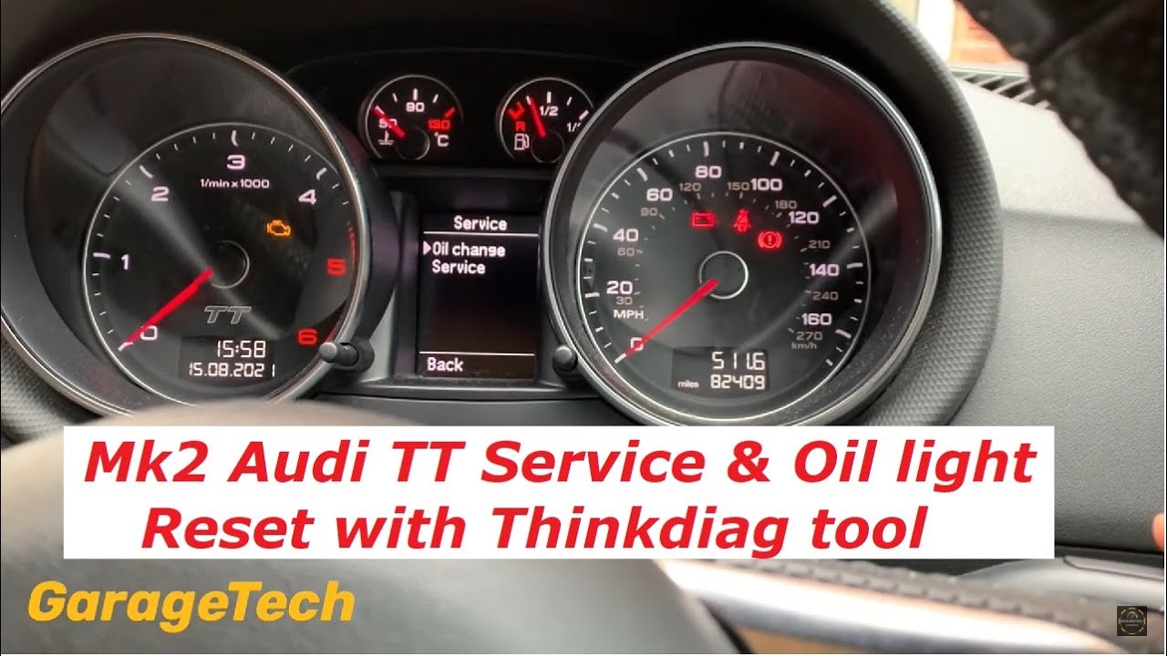 Audi TT MK2 Service Light and Oil light reset with the Thinkdiag tool 2006 - 2014 model year. How to
