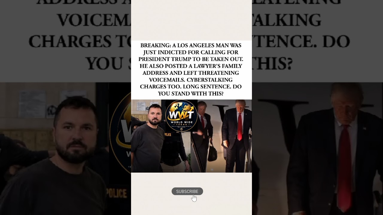 BREAKING: LA Man Indicted Over Alleged Threats Against Trump & Lawyer&rsquo;s Family #shorts