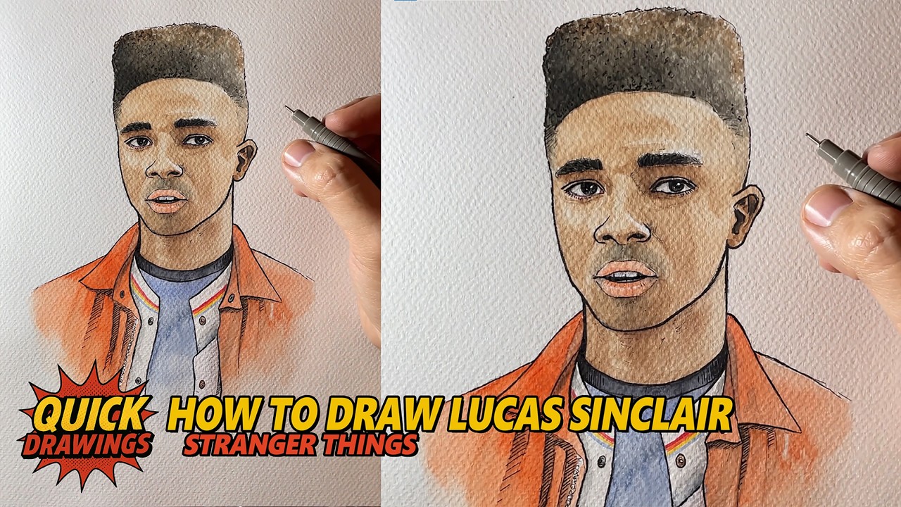 How to Draw Lucas Sinclair | Stranger Things Fan Art