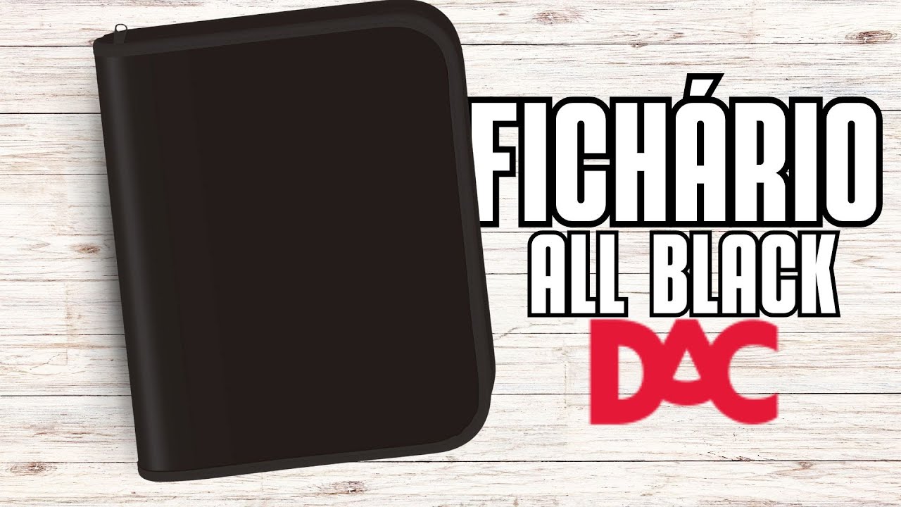 Fich&aacute;rio Dac All Black 4140 - Caderno Argolado Universit&aacute;rio