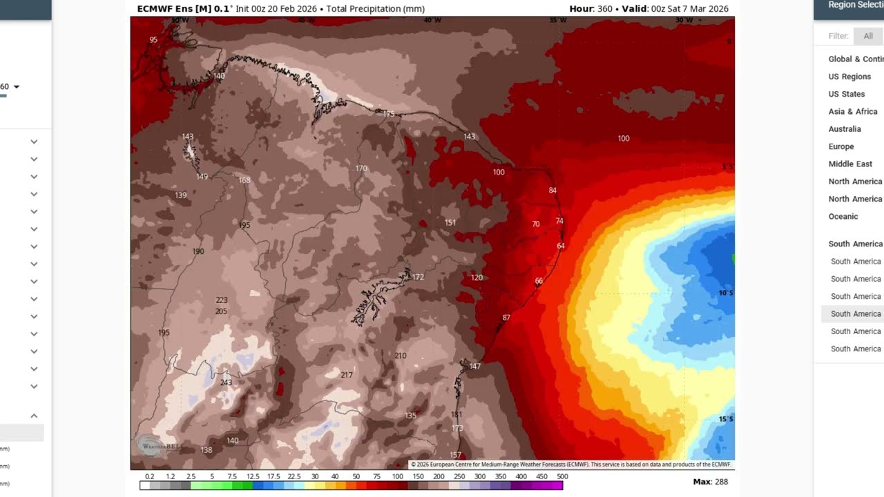NORDESTE 15 DIAS; CHUVA DE 300MM, ALTO RISCO DE ENCHENTES NA REGIÃO