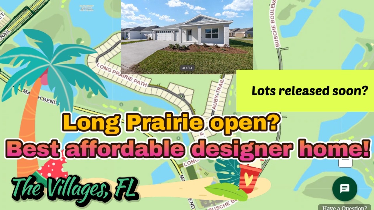 Жилой комплекс Long Prairie открыт? Лучший доступный дизайнерский дом! The Villages, Флорида.