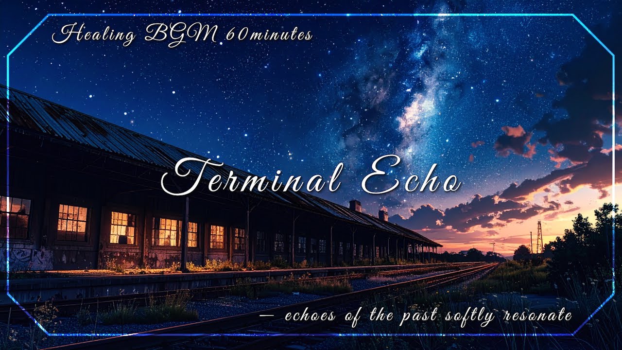【睡眠用BGM】Terminal Echo -Cold Signal-｜誰もいない廃駅、静寂の夜に溶けるピアノBGM