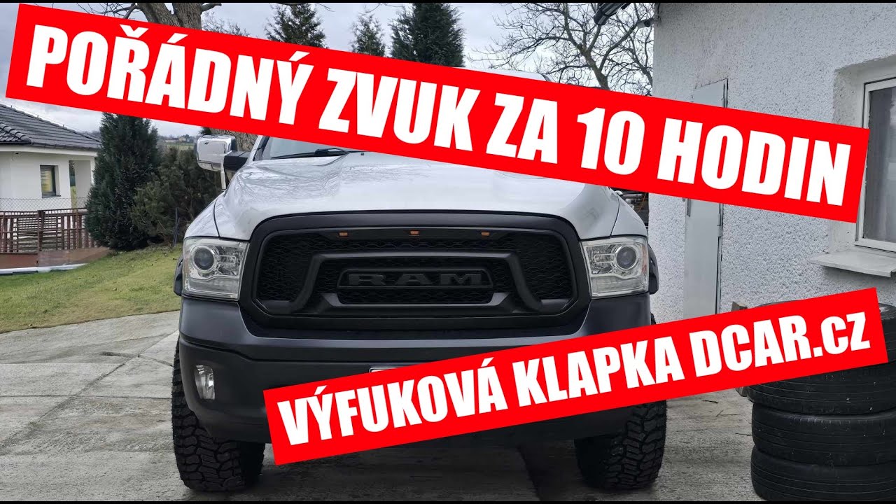 RAM 5.7 V8 HEMI - pořádný zvuk výfuku s přepínáním hlučnosti - klapka DCar.cz