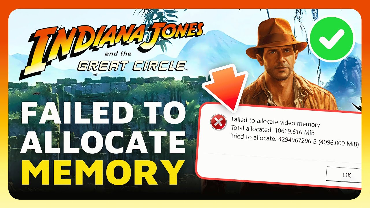How To Fix Failed To Allocate Memory in 6 GB RTX Nvidia Cards - Indiana Jones Great Circle (2026)