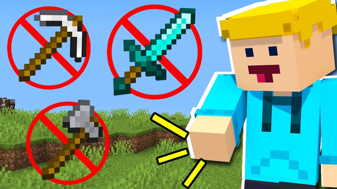 Jag klarade av Minecraft UTAN Verktyg
