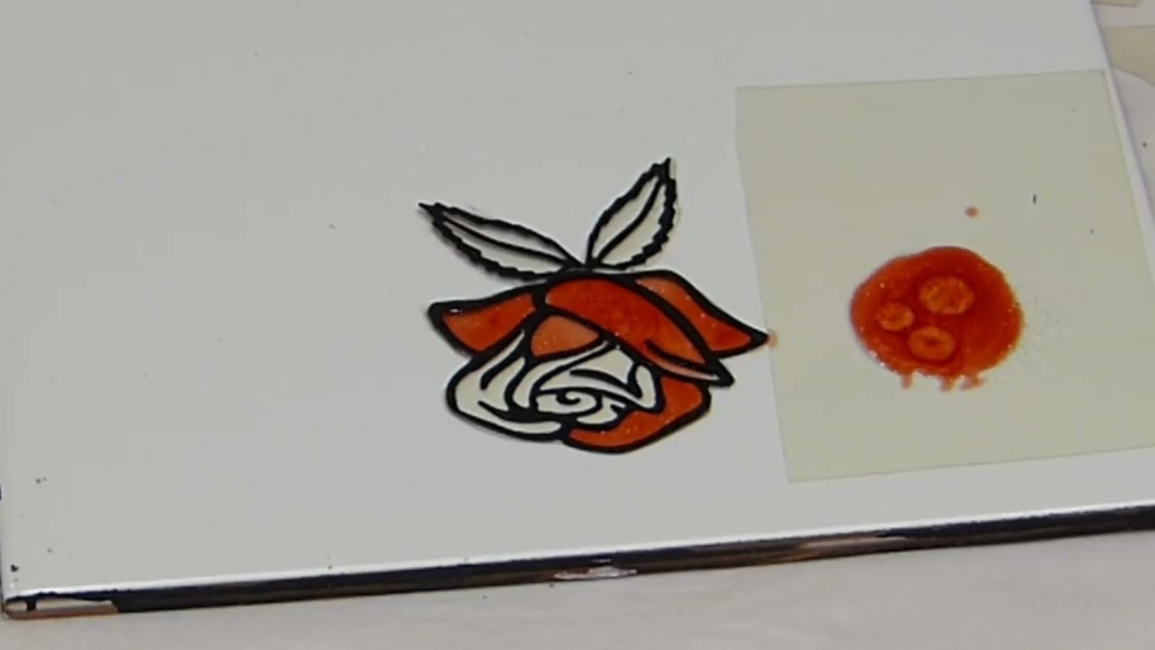 Création d'une Jolie Rose : Découpe, Résine UV et Peintures Vitrail /Vidéo #493