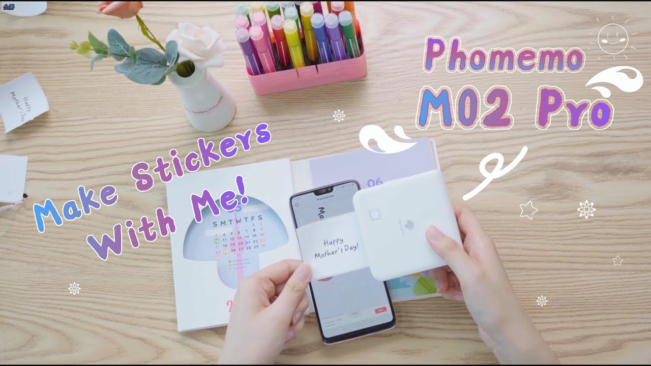 Phomemo M02 Pro Thermal Printer丨How to DIY Inkless Stickers for Mother's Day丨Phomemo Easy DIY Class