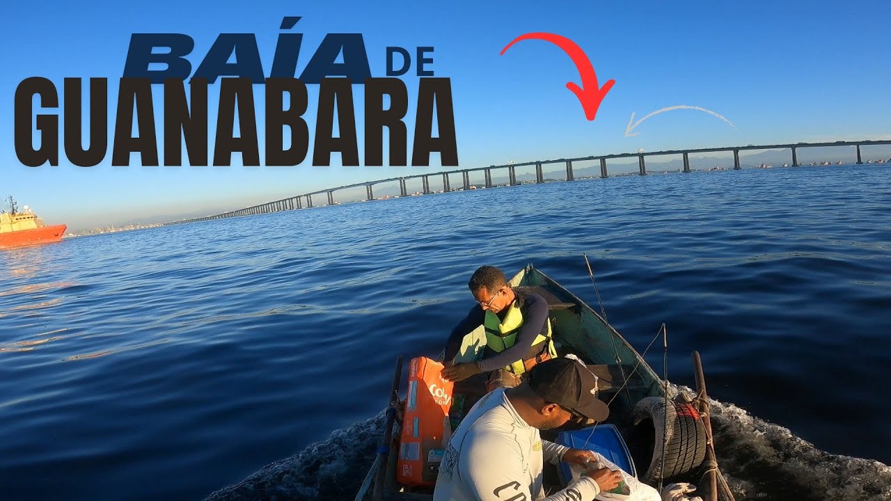 Esse pilar da ponte nos surpreendeu // pescamos debaixo da ponte Rio-Niterói //