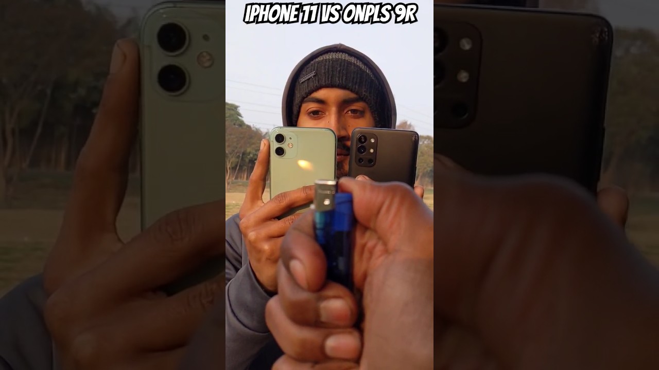 iPhone 11 vs OnePlus 9R slomo test.