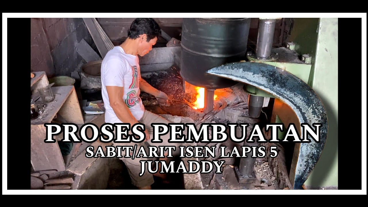 proses pembuatan sabit/arit baja isen lapis 5 Jumaddy | pandai besi moderen