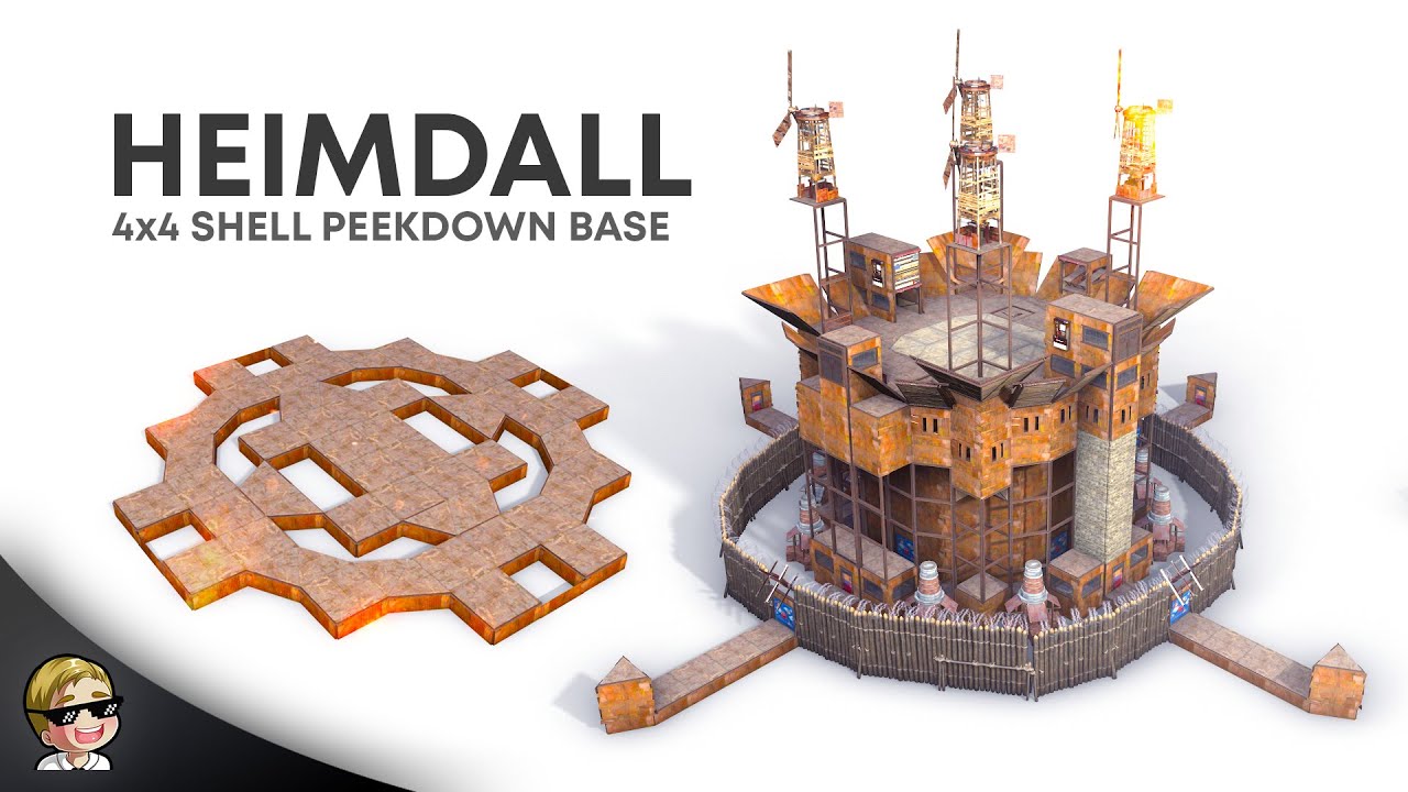 HEIMDALL | 4x4 SHELL | НОВАЯ МЕТА-БАЗА | Строительство базы 2021 | Rust