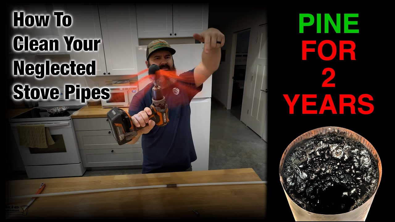 I Burn EVERYTHING Including PINE - How do my Stove Pipes Look? Cleaning them after 2 years - WATCH!
