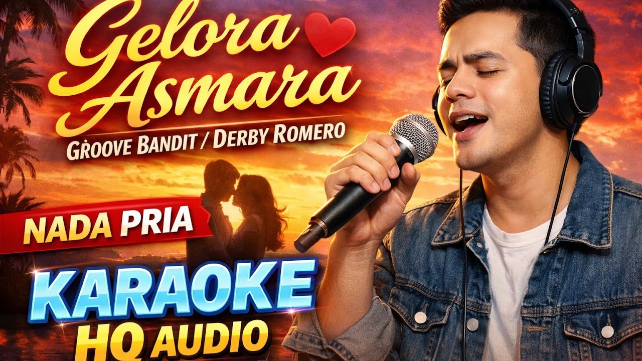 Karaoke Gelora Asmara - Groove Bandit/Derby Romero | Nada Pria Male Key
