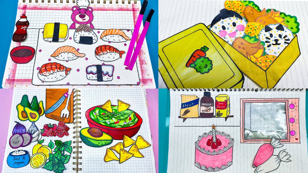 [‍✨Paperdiy✨] Cooking with Mina 🍳🍣 ASMR Paper Play 🍳🍣 Satisfying Video
