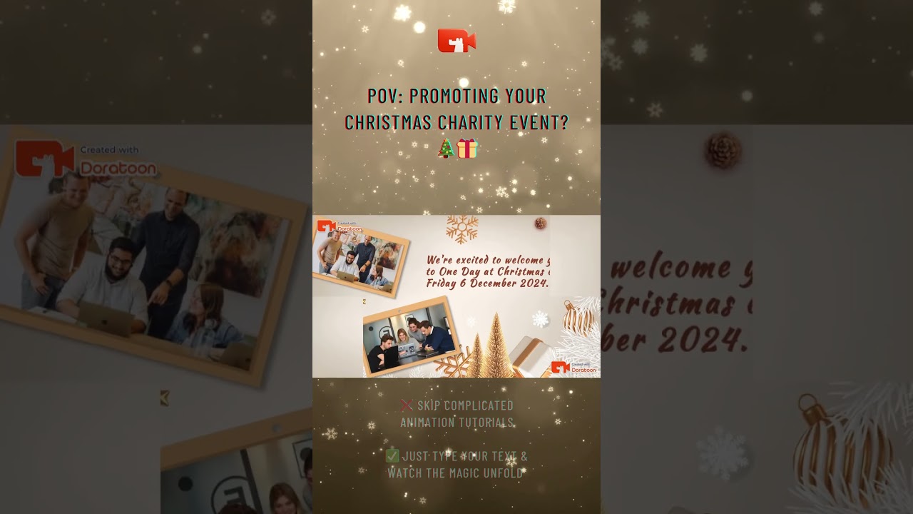 🎄 Animation Template: Christmas Charity Event Invitation 🎉