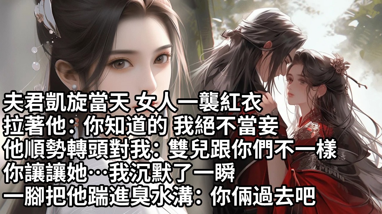 【一口氣看完】夫君凱旋當天 女人一襲紅衣，拉著他：你知道的 我絕不當妾，他順勢轉頭對我：雙兒跟你們不一樣，你讓讓她…我沉默了一瞬，一腳把他踹進臭水溝：你倆過去吧【許青瑟】【大女主】