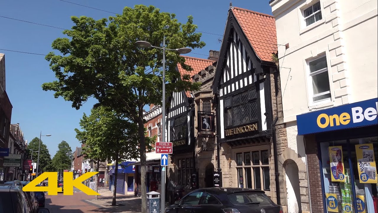 Worksop Walk: Town Centre【4K】