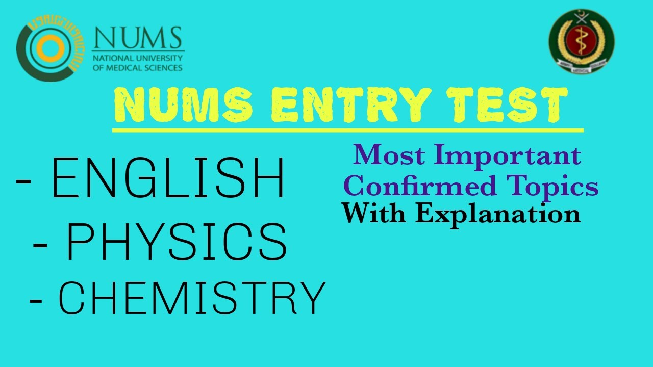 NUMS Entry Test Preparation | Physics English & Biology | Education and Happiness