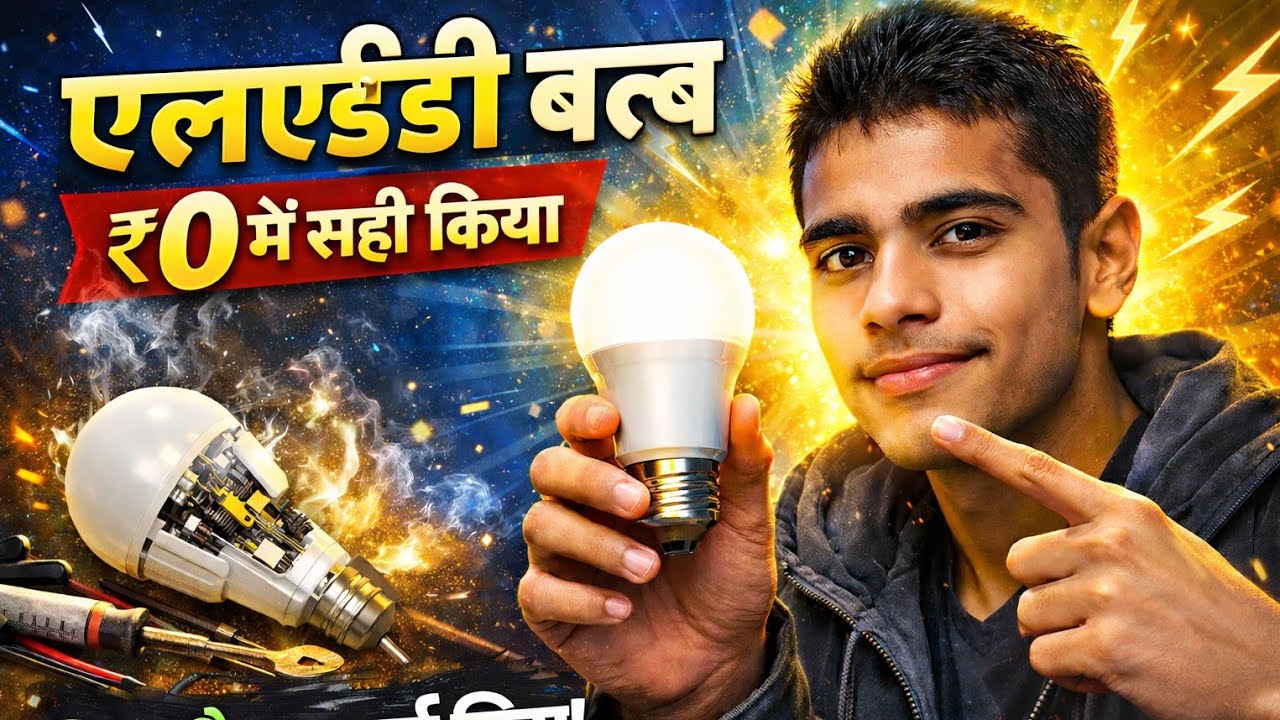 ₹0 Me LED Bulb Repair 😱 | Free Me Bulb Kaise Theek Kare ⚡ 5 Minute Hack 