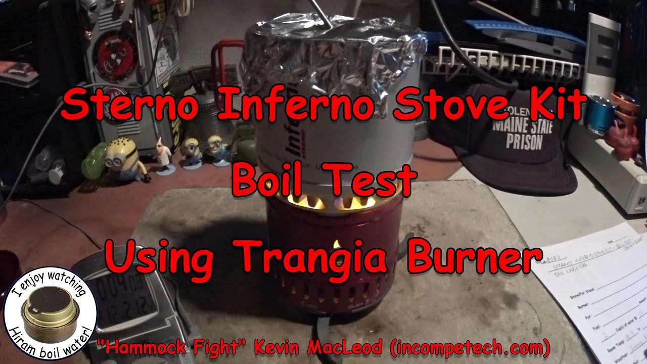 Sterno Inferno Stove Kit - Boil Test - Using Trangia Burner