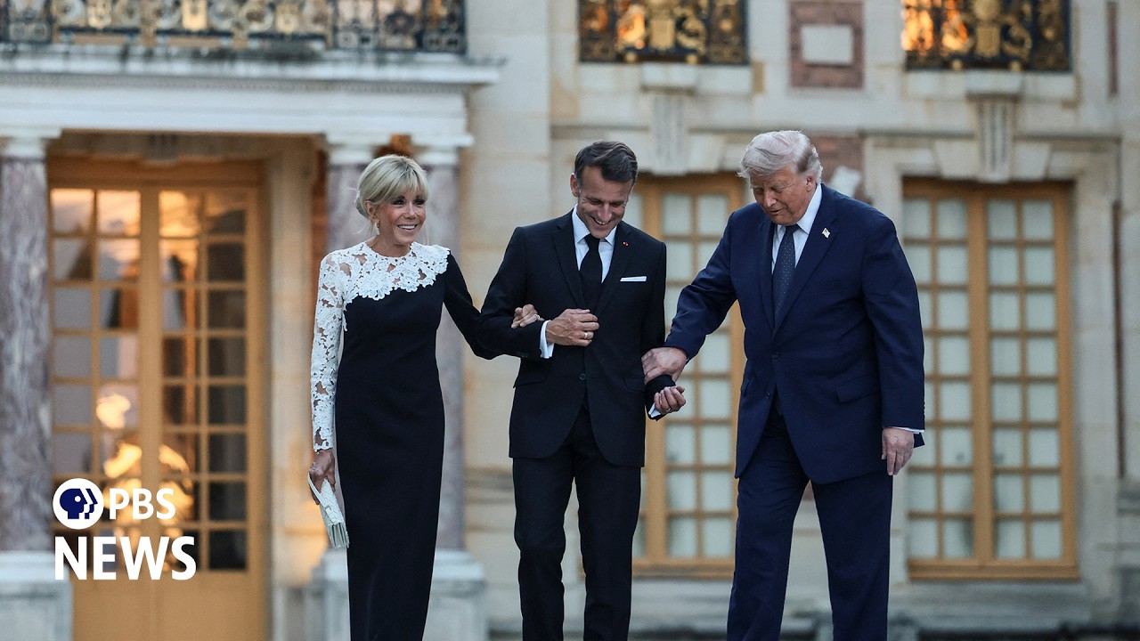 WATCH: Trump tours Palace of Versailles before dinner with France's Macron